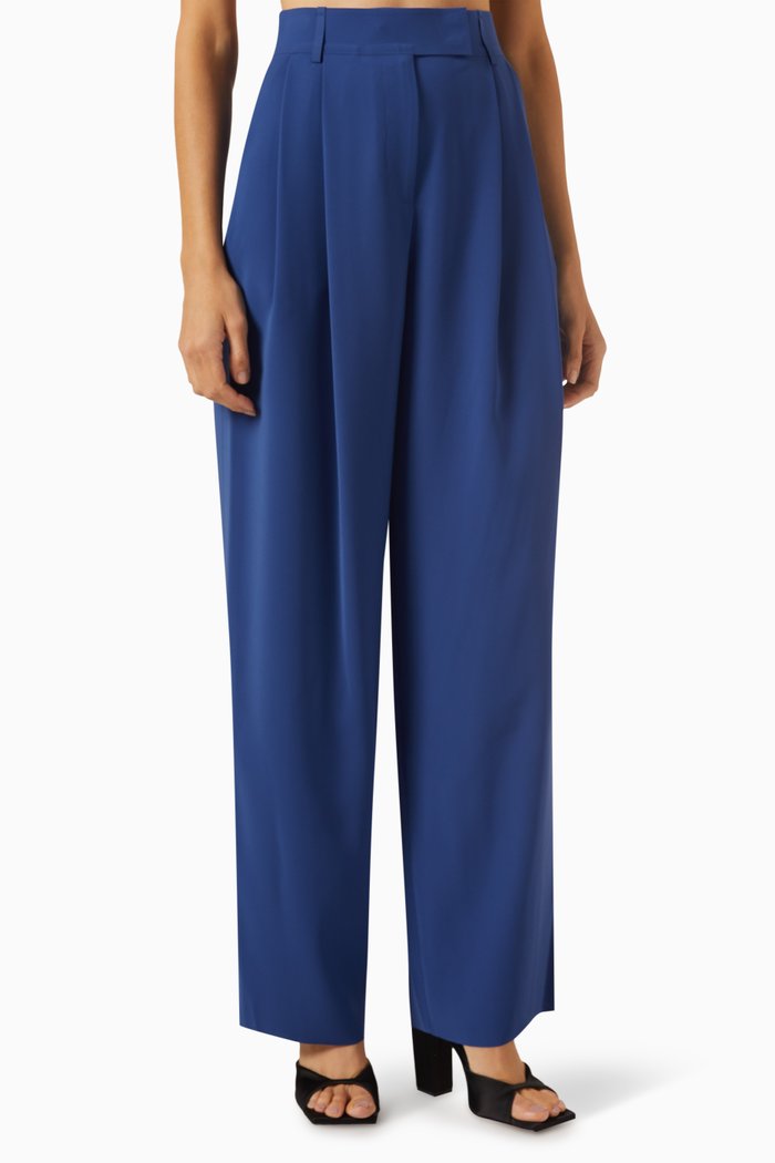 

Love Capsule Wide-leg Pants in Crepe, Blue