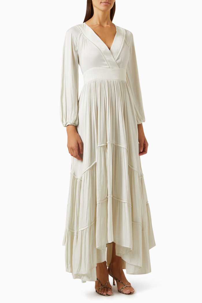 

Zayn Tiered Maxi Dress, Neutral