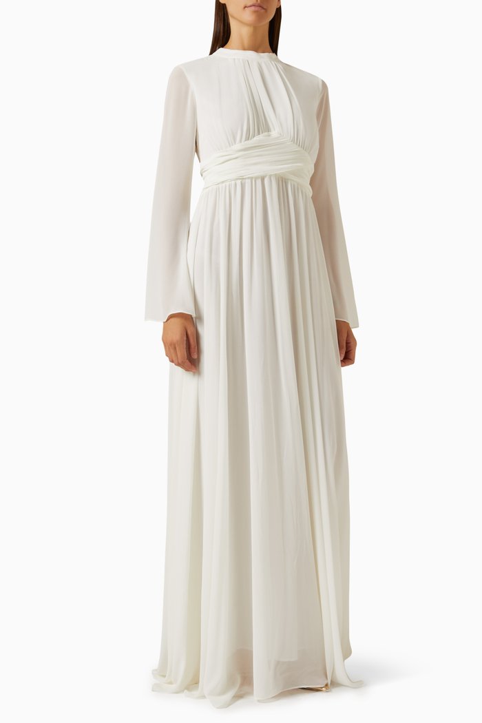 

Fame Gathered Maxi Dress, White
