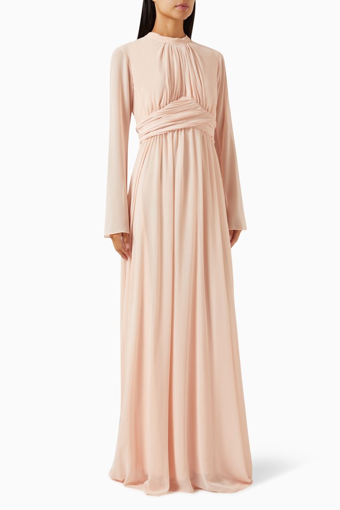 

Fame Gathered Maxi Dress, Pink