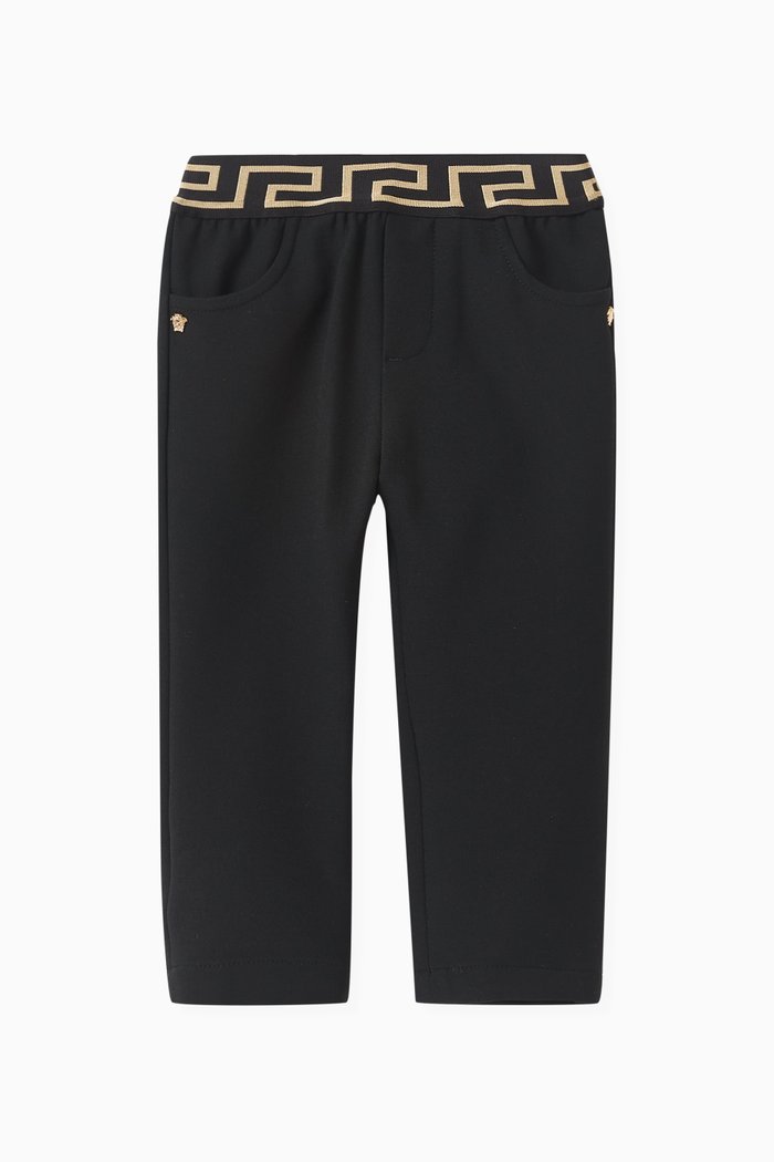 

Logo Waistband Pants in Cotton-blend, Black