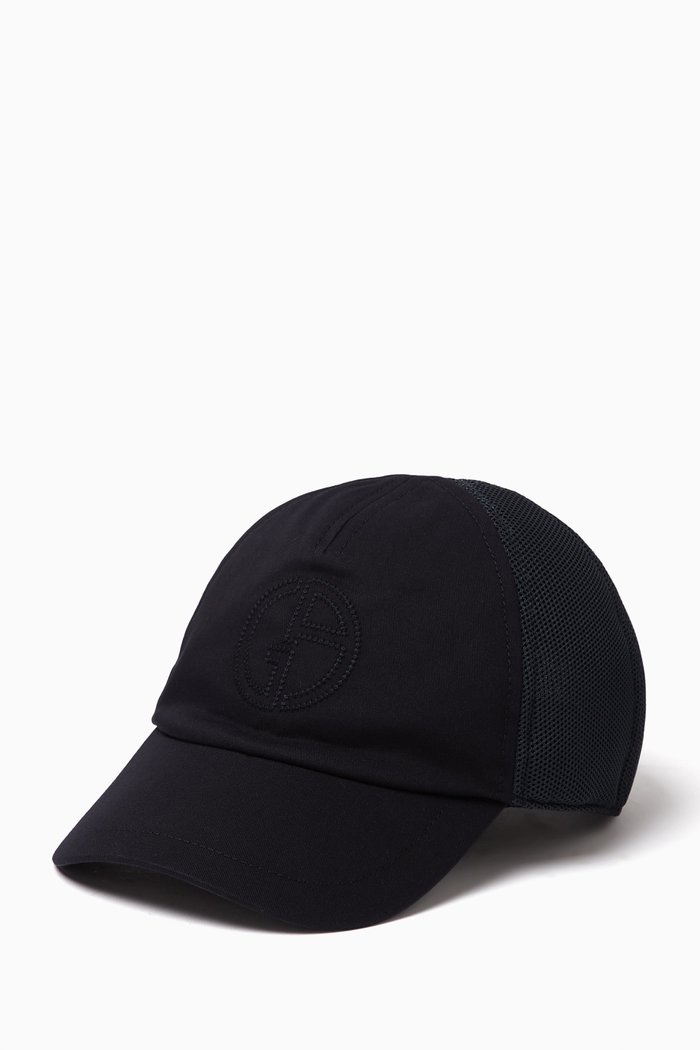 

Love Capsule Tonal Logo Baseball Cap in Cotton, Blue