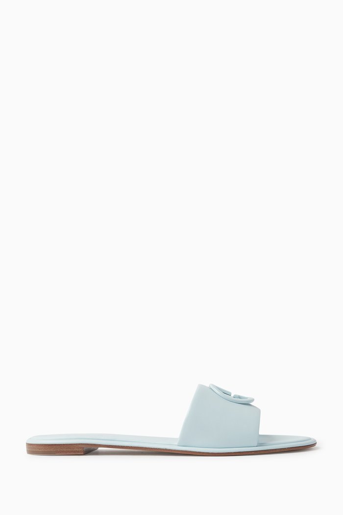 

Love Capsule Charlotte Flat Sandals in Leather, Green