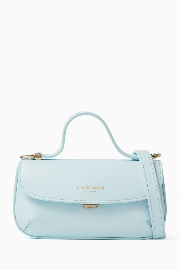 

Love Capsule Mini La Prima Top-handle Bag in Leather, Green