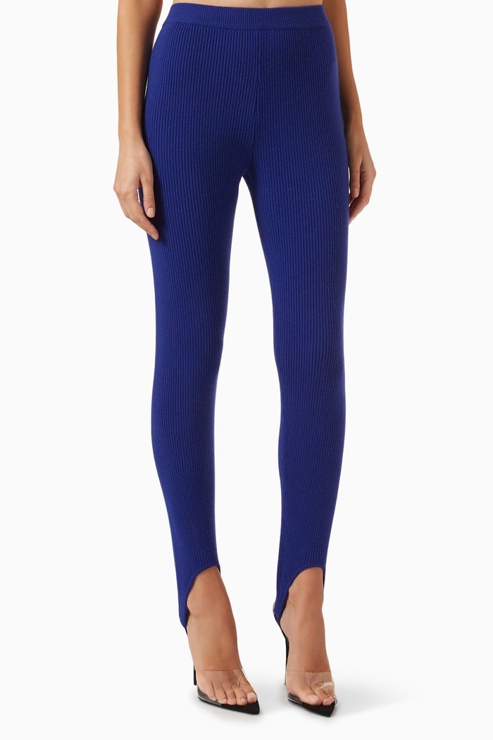 

Stirrup Leggings in Merino Wool, Blue