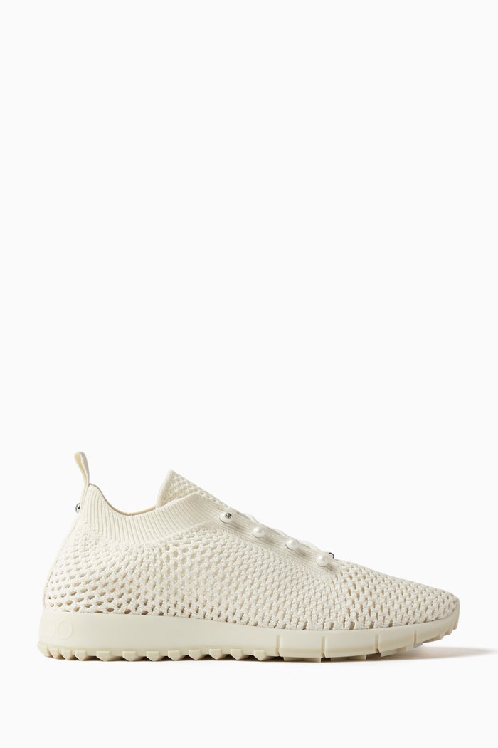 Veles Sneakers in Crochet-knit, White