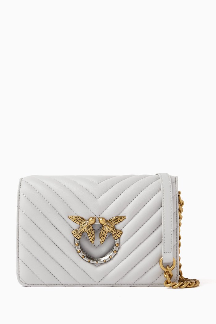 

Mini Love Click Crossbody Bag in Nappa, Grey