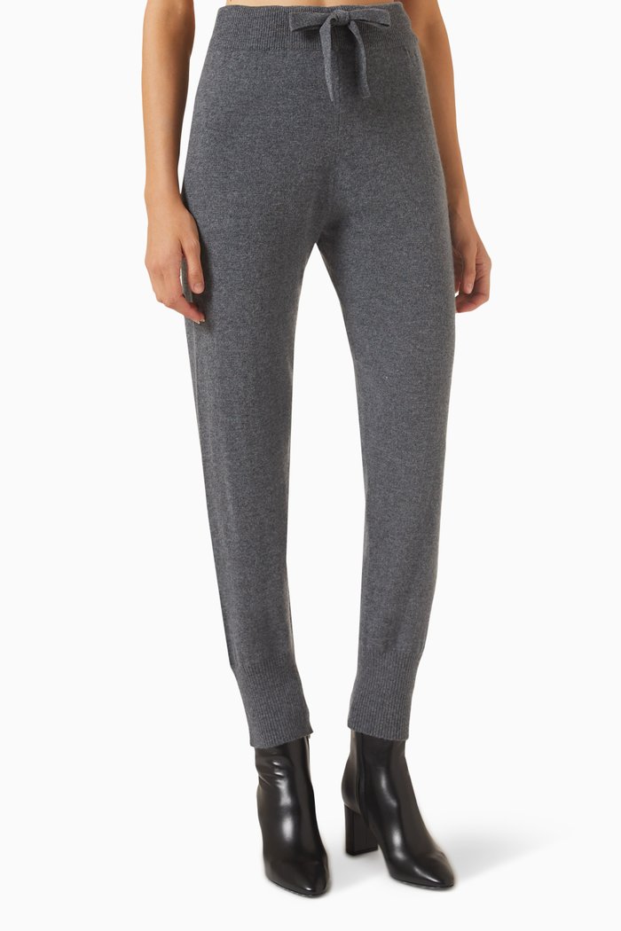 Jogger Pants in Merino Wool, Grey