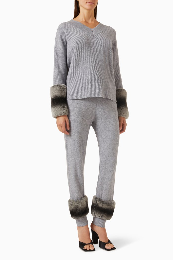 

Cozy Sweater & Pants Set in Merino Wool, Grey