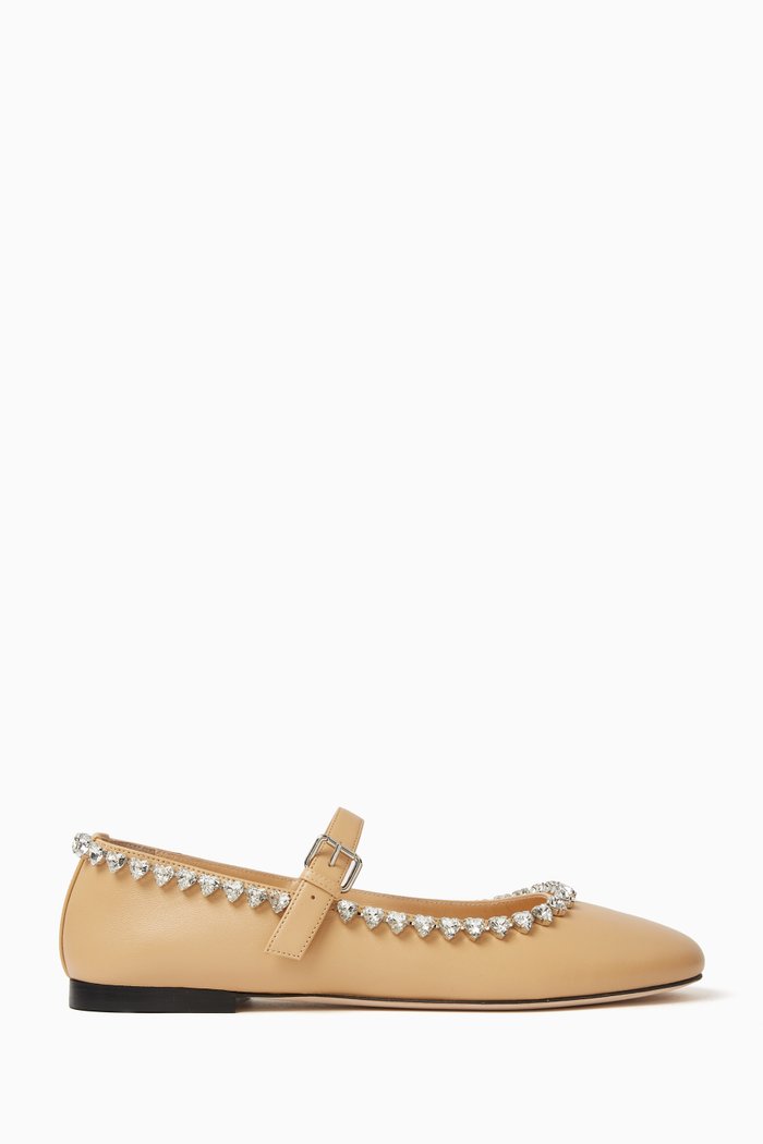 

Audrey Ballerina Flats in Nappa, Neutral
