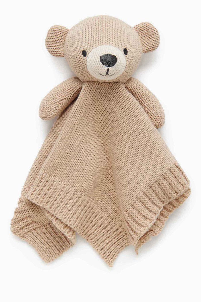 

Bear Comforter in Organic Cotton-knit, Neutral