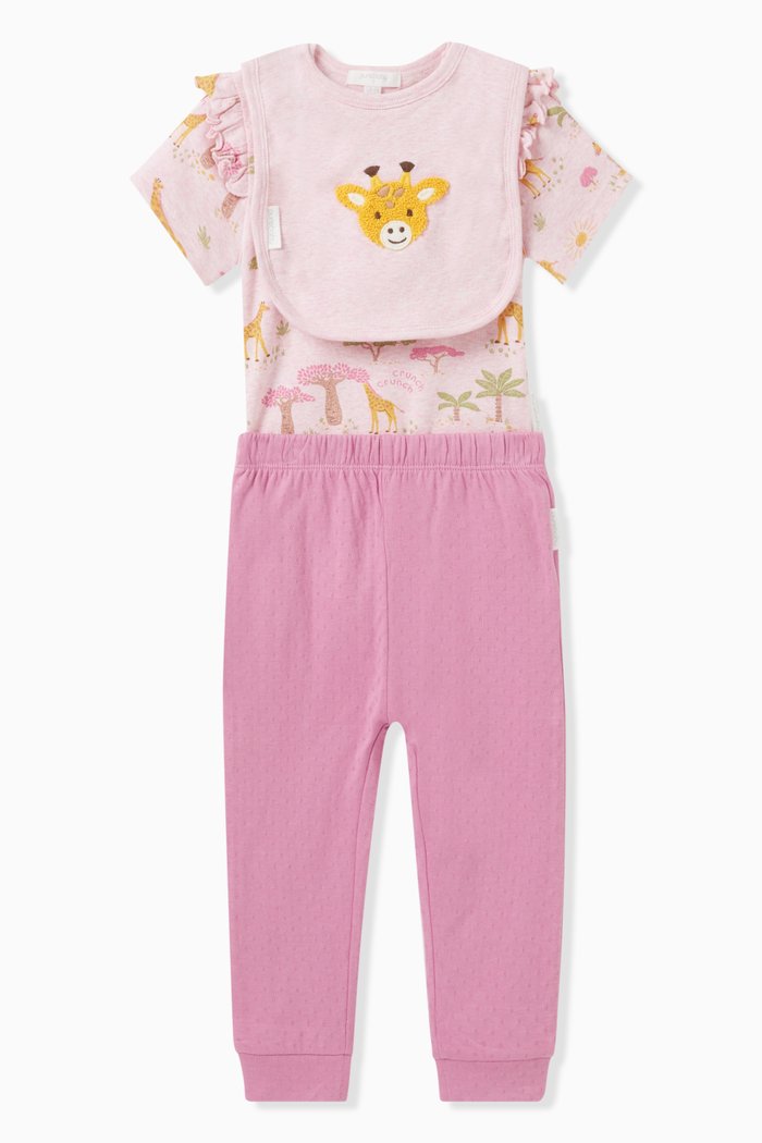 

3-piece Giraffe Gift Set, Pink