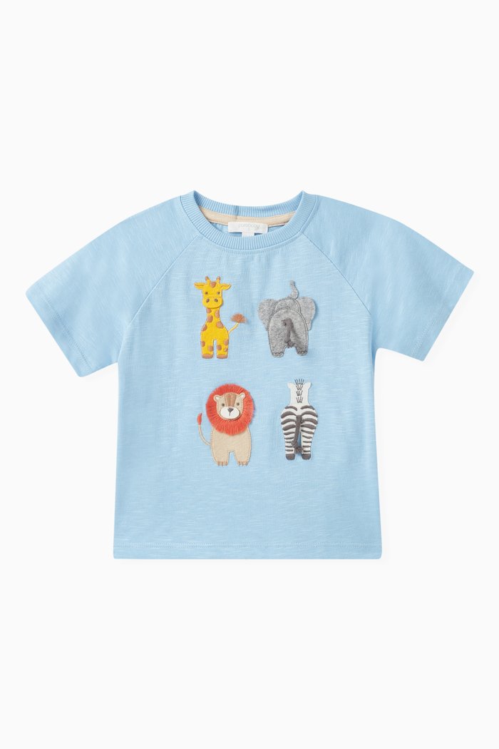

Animal Relaxed T-shirt in Organic Cotton-jersey, Blue