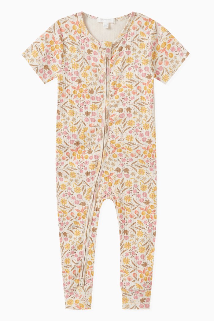 

Safari Rib Zip Romper in Stretch Organic-cotton, Multicolour