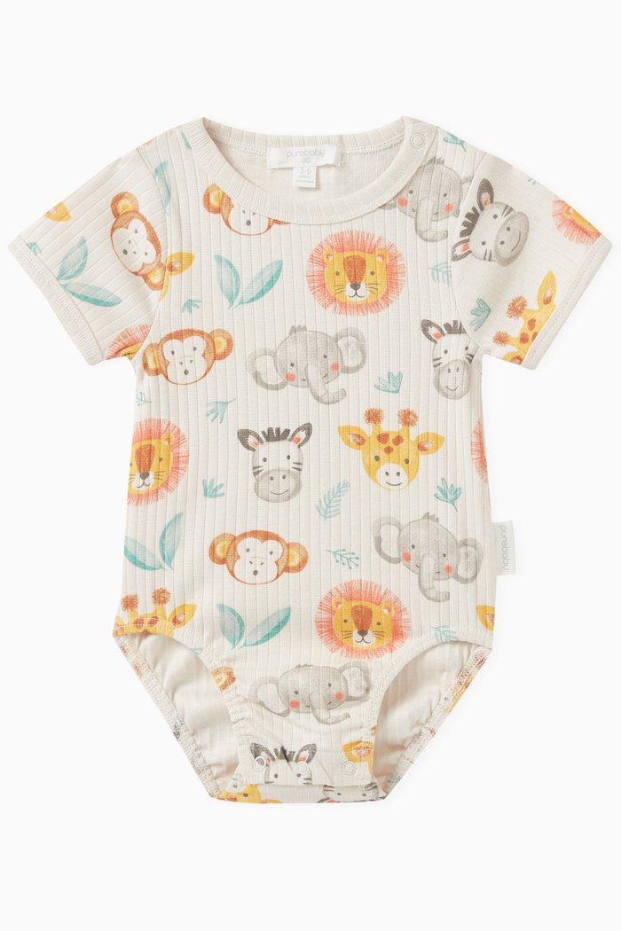 

Savanna Rib Bodysuit in Stretch Organic-cotton, Neutral