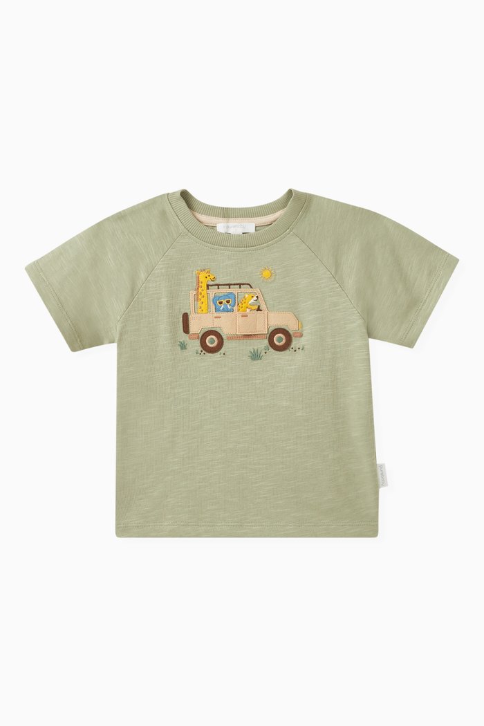 

On Safari Relaxed T-shirt in Organic Cotton-jersey, Green