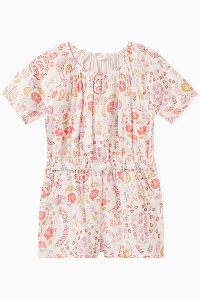 

Paisley-print Bodysuit in Organic Cotton-muslin, White