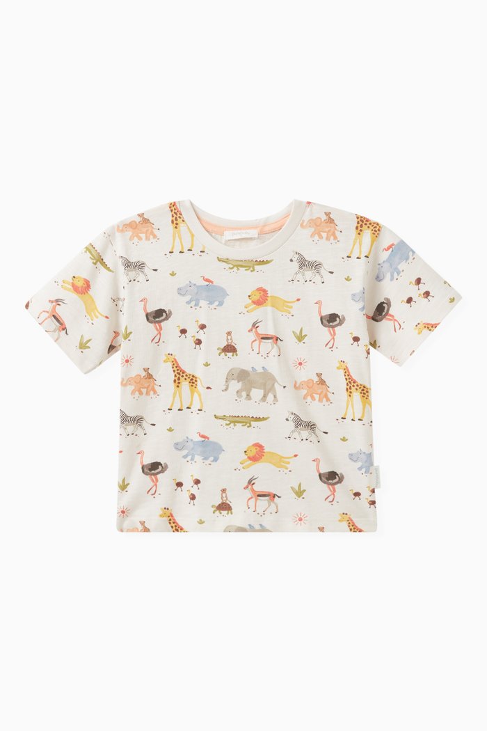

Savanna Friends T-shirt in Organic Cotton-jersey, White