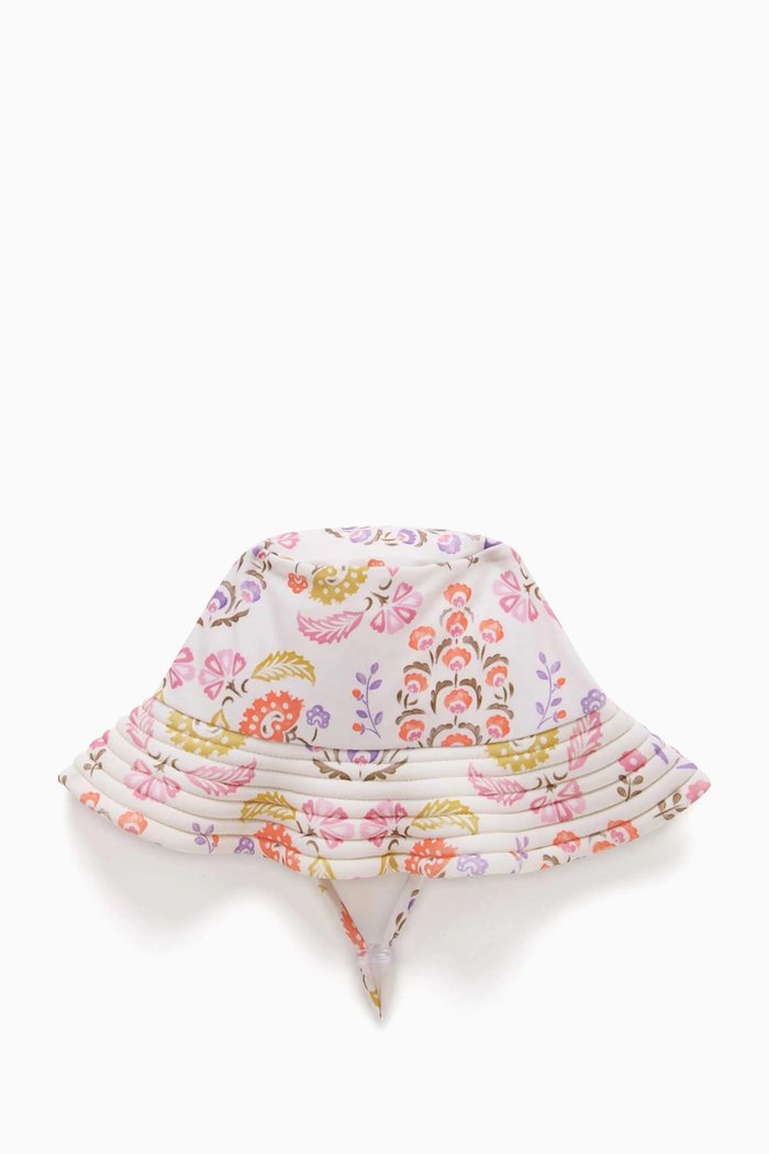 Bucket Hat in Organic Cotton, White