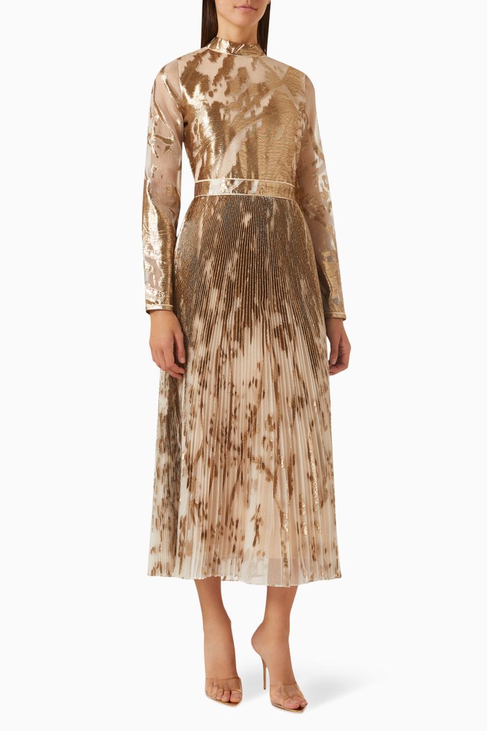 

Cassini Devoré Midi Dress, Pink