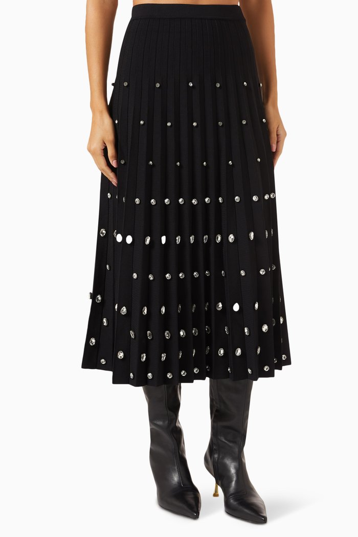 

Primrose Embellished Midi Skirt, Black