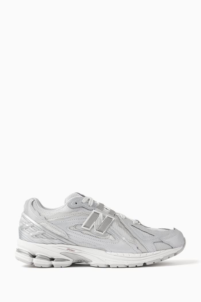

1906D Panelled Sneakers in Leather & Mesh, Grey