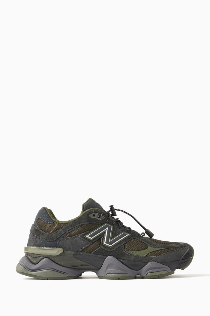 

9060 Sneakers in Suede & Mesh, Black