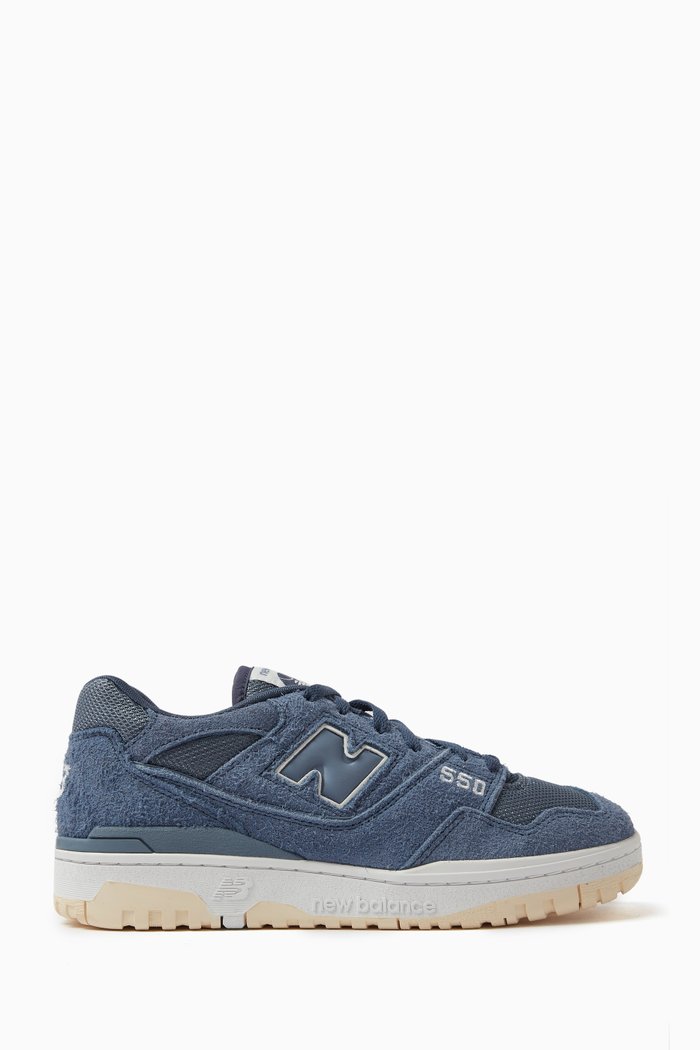 

BB550 Low Top Sneakers in Suede and Mesh, Grey
