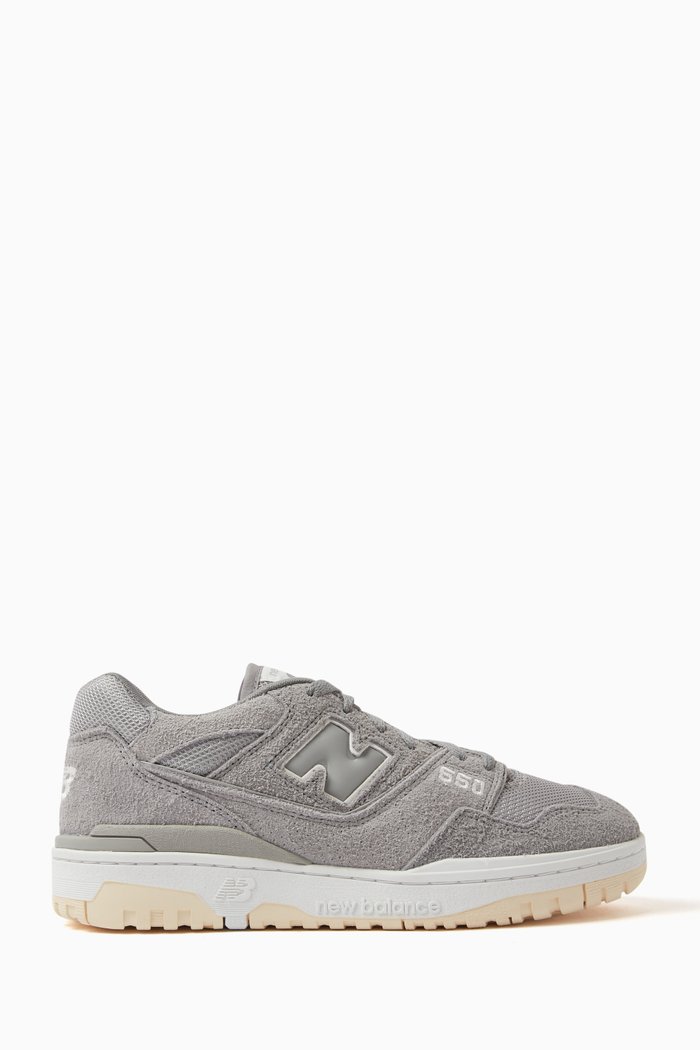 

BB550 Low Top Sneakers in Suede & Mesh, Grey