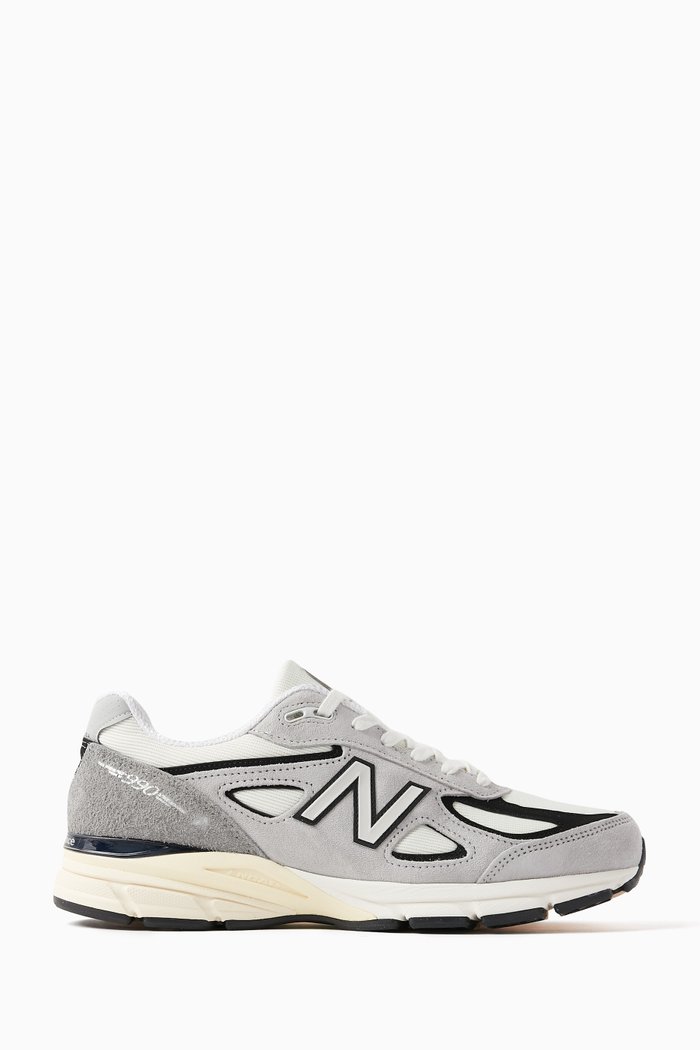 

990v4 Made in USA Sneakers in Suede & Mesh, Grey