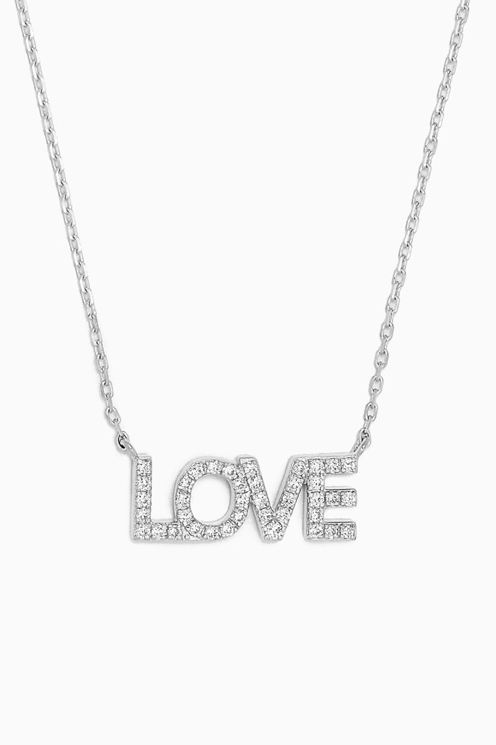 

Love Diamond Pendant Necklace in 18kt White Gold