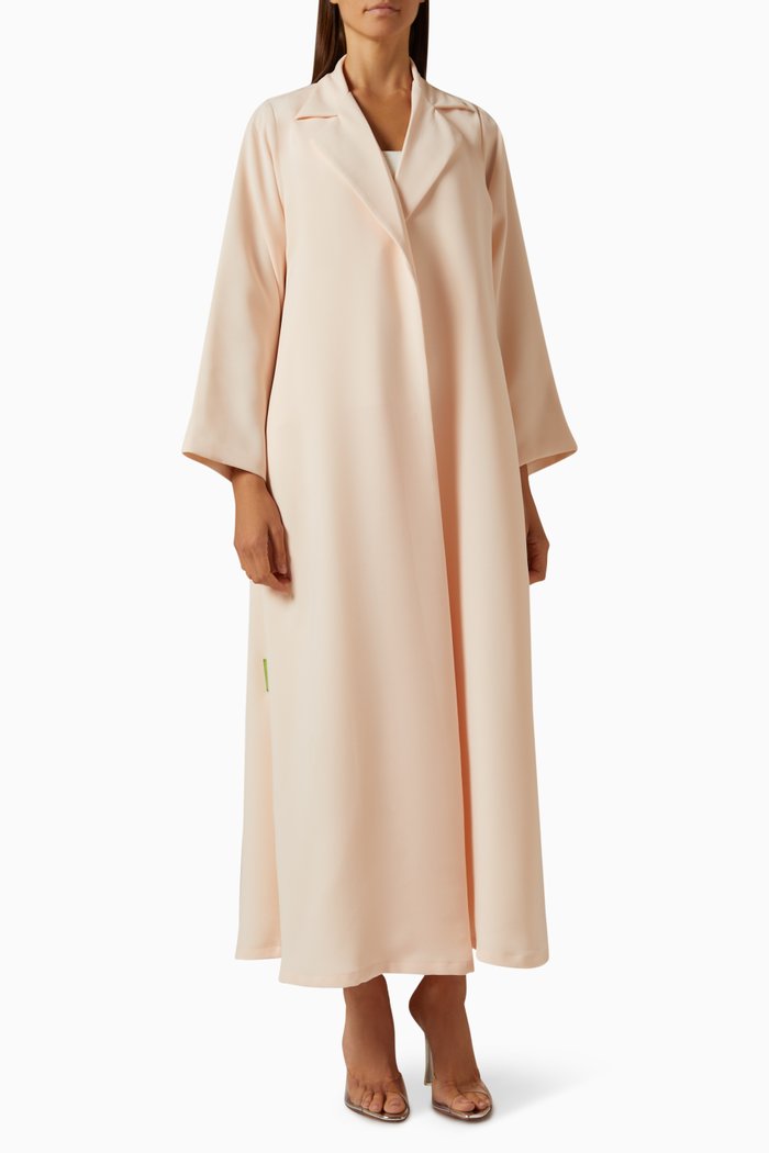 

Notched-collar Abaya, Neutral