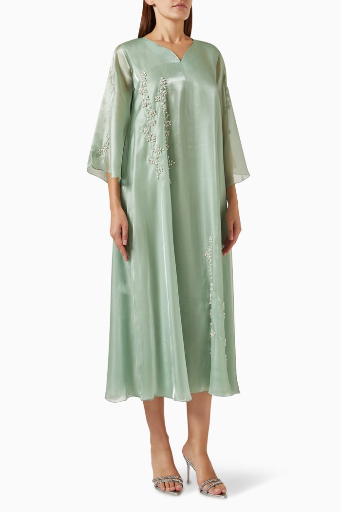 

Crystal-embellished Dress, Green