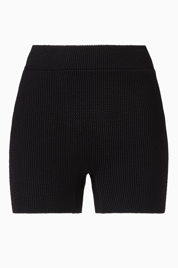 

Dom Mini Biker Shorts in Crinkle™ Fabric, Black
