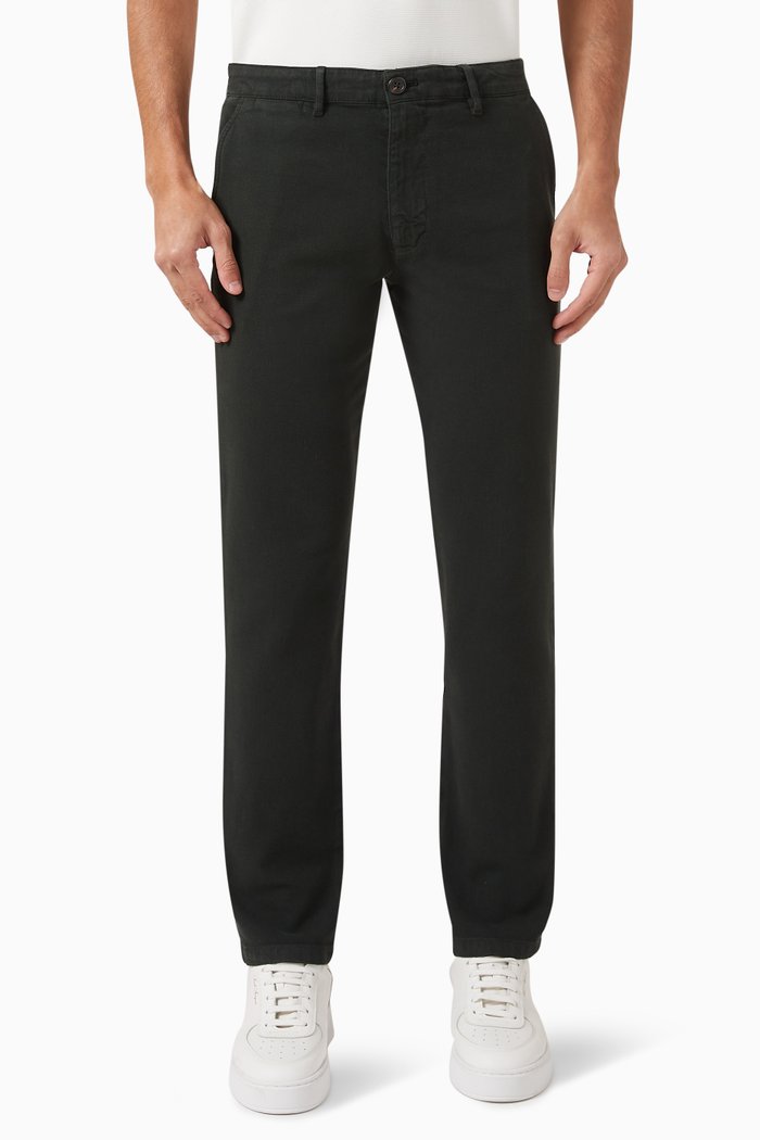 

175 Slim-fit Chino Pants in Organic Cotton Blend, Grey