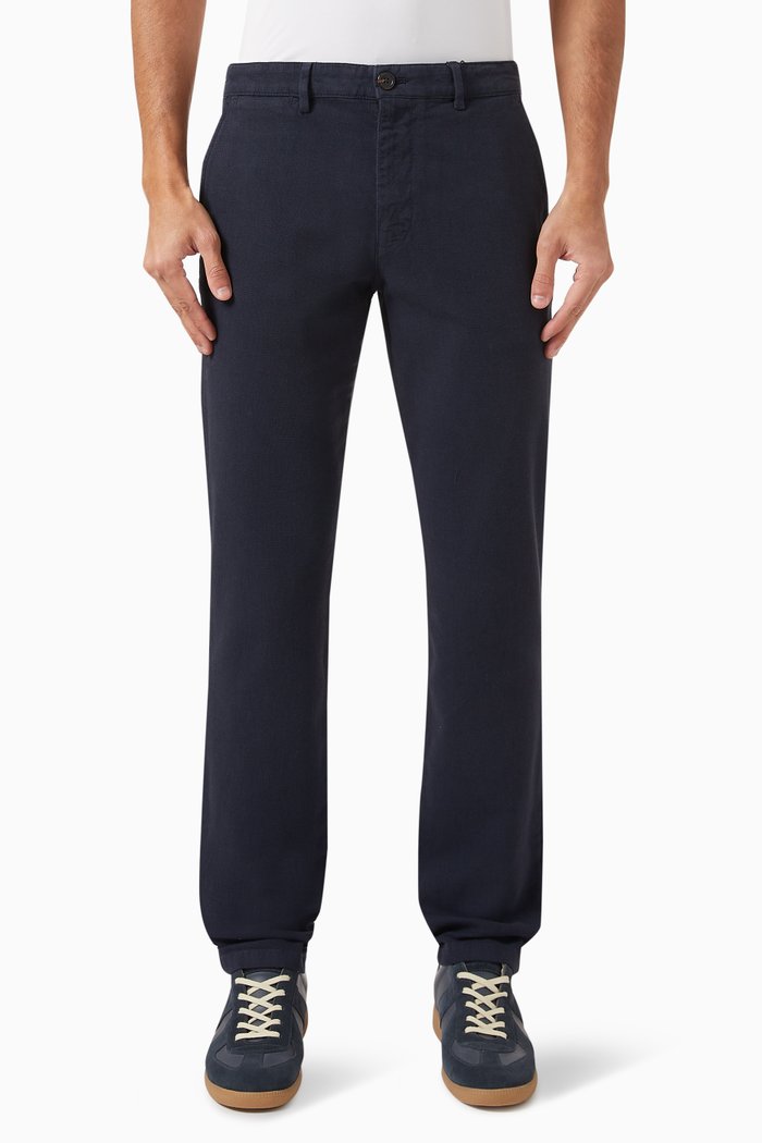 

175 Slim-fit Chino Pants in Organic Cotton Blend, Blue