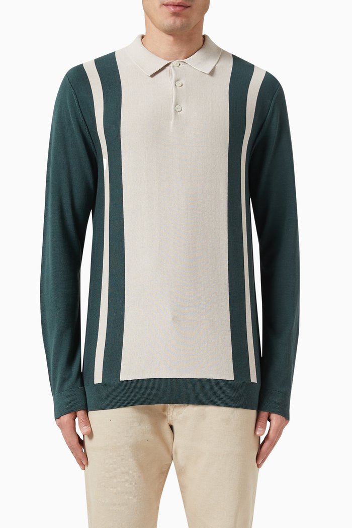 

Knitted Polo Shirt in Organic Cotton, Multicolour