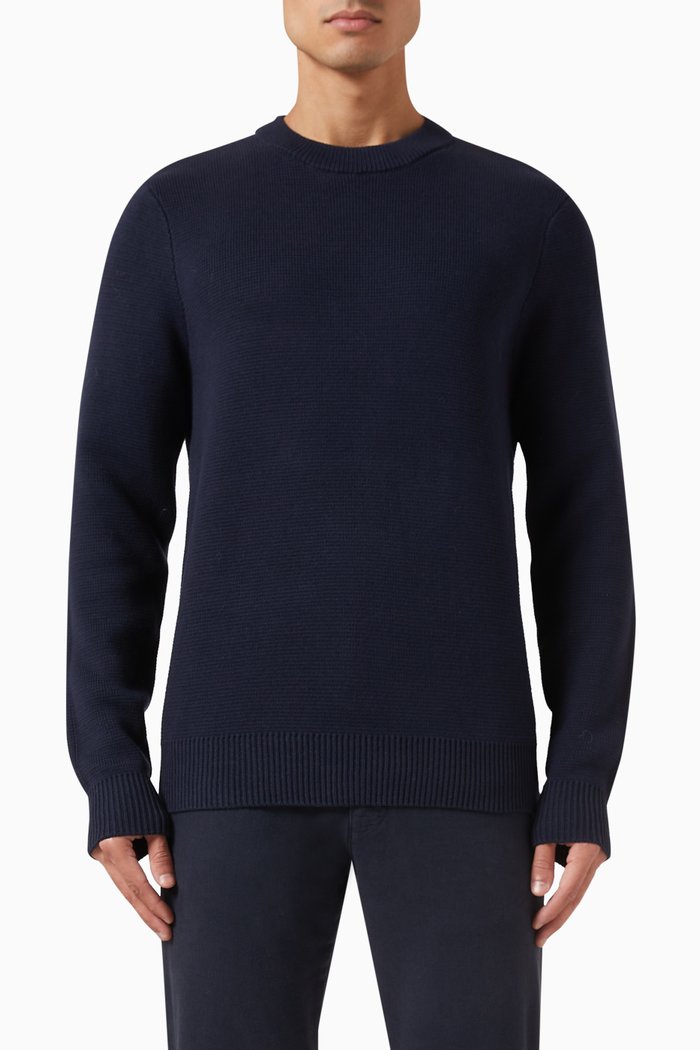 

Classic Sweatshirt in Organic Cotton Knit, Blue