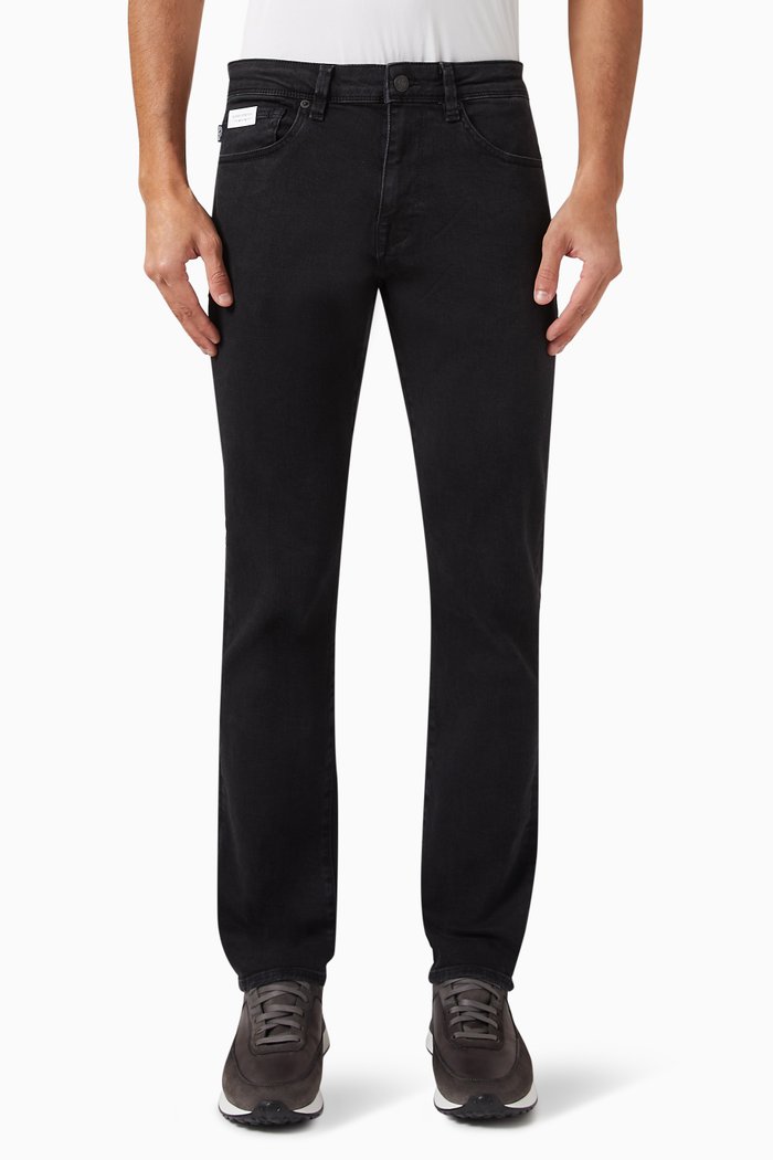 

196 Straight-fit Jeans in Denim, Black
