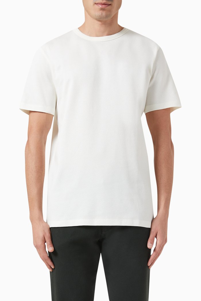

Textured T-shirt in Cotton Piqué, Neutral