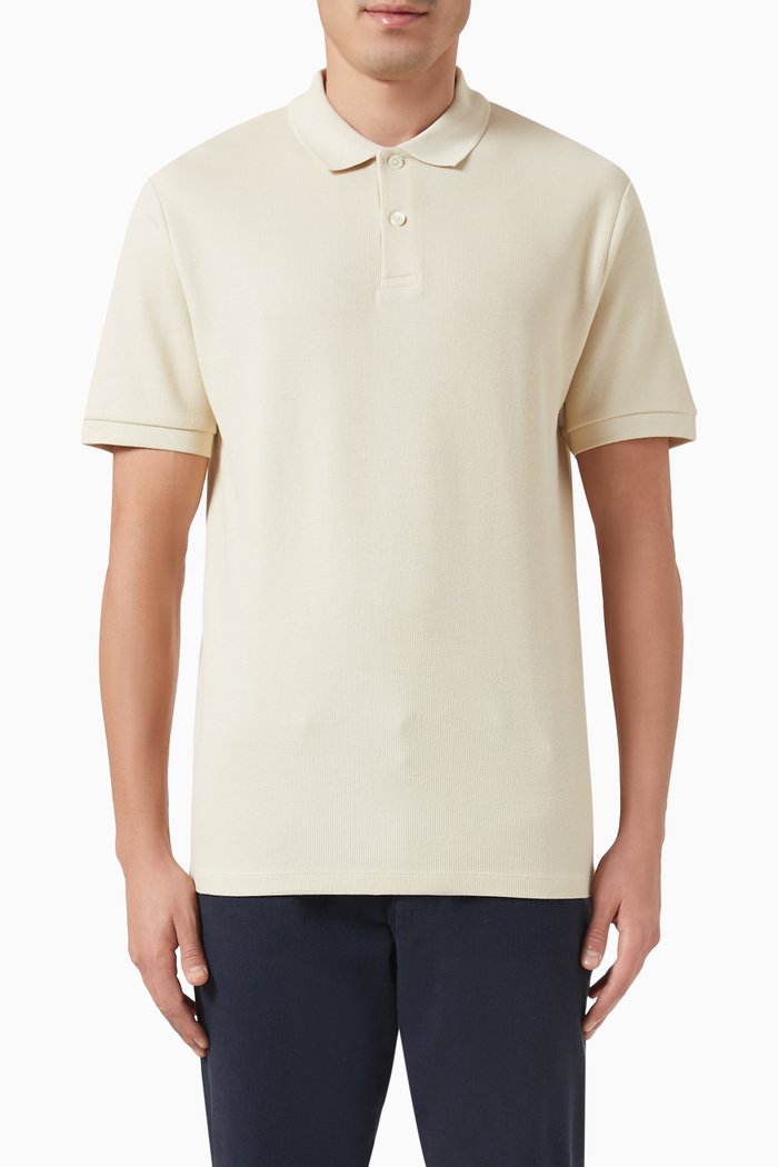 

Polo Shirt in Cotton Knit, Neutral