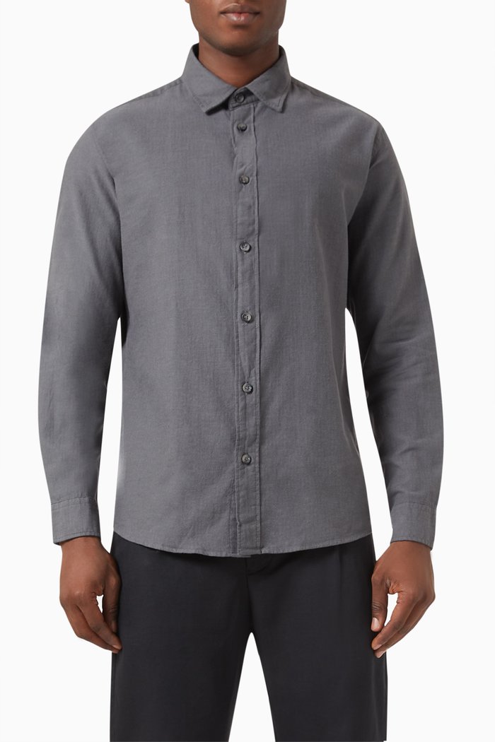 

Flannel Shirt in Cotton, Green