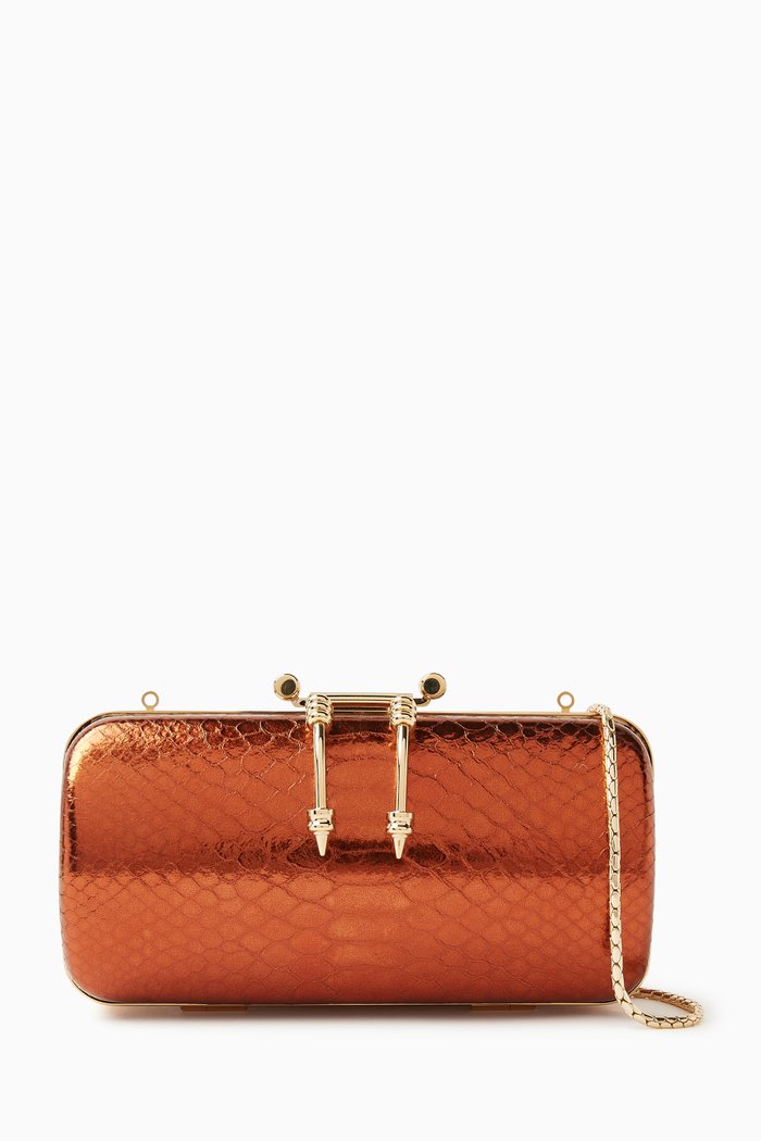 

Soiree Clutch in Genuine Leather, Rose gold