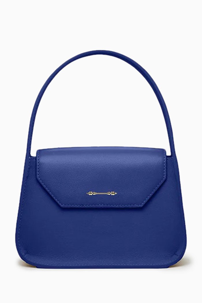 

Mini Feryel Handbag in Nappa Leather, Blue