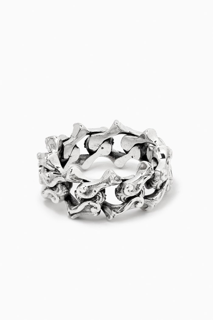 

Arabesque Sharp Link Chain Ring in 925 Sterling Silver