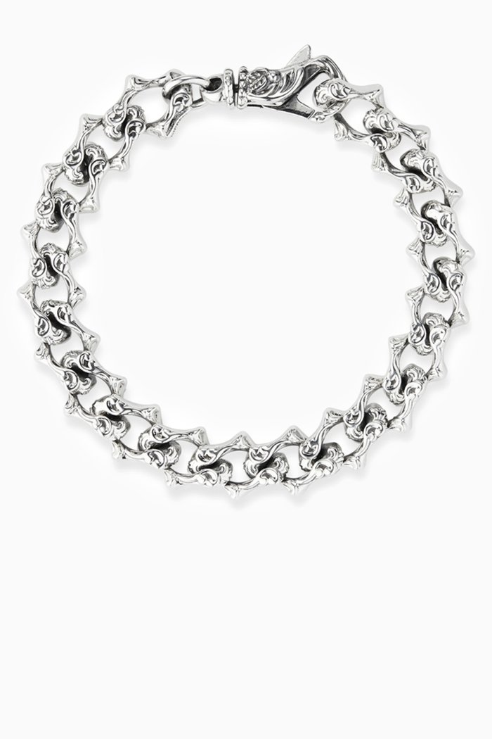 

Arabesque Sharp Link Chain Bracelet in 925 Sterling Silver