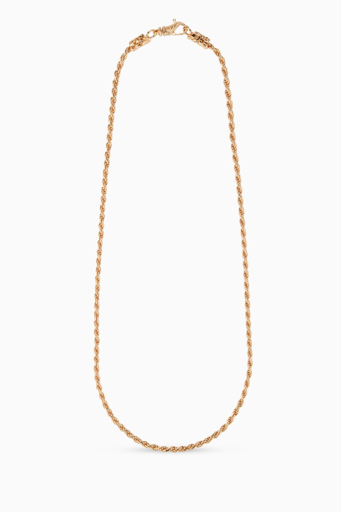 

Essential Rope Chain Necklace in 24kt Gold-plated Sterling Silver