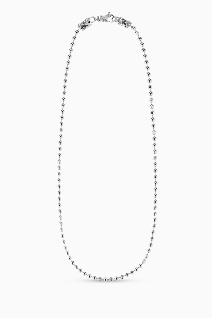 Essential Beaded Chain Necklace in Sterling Silver