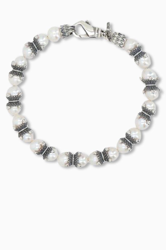 

Large Pearl Bracelet in Sterling Silver