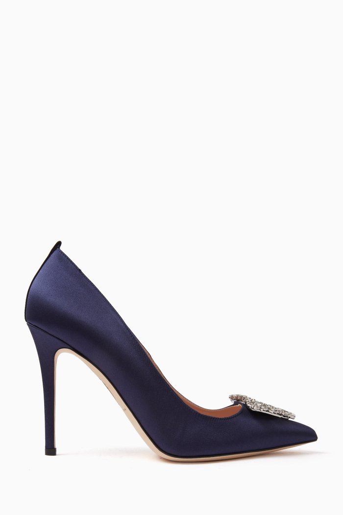 

Ola 100 Embellished Pumps in Satin, Blue